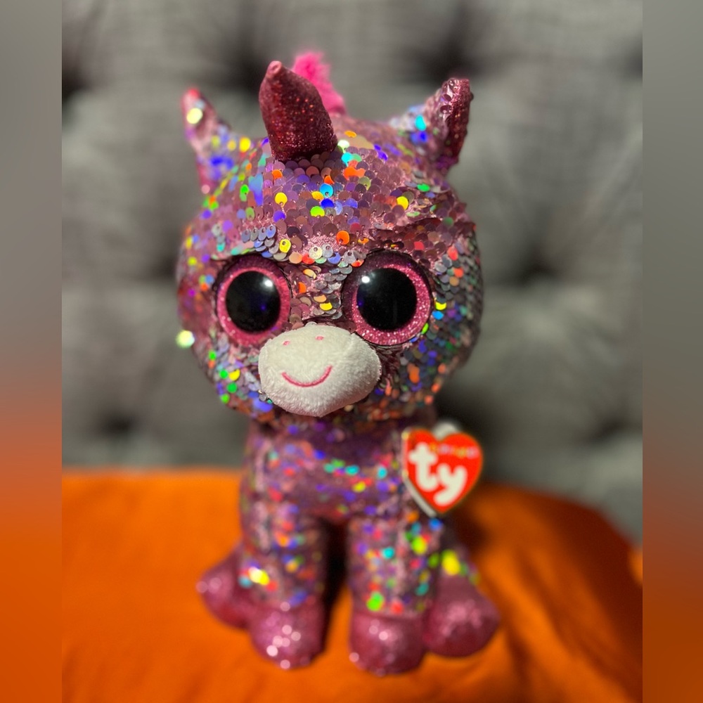 TY flippables 11” sparkles limited collection pink unicorn 🦄